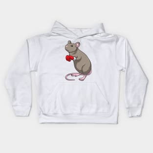 Mouse at Boxing with Boxing gloves Kids Hoodie